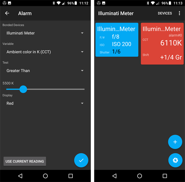 Alarms New Alarm Functions for your Illuminati Light Meter