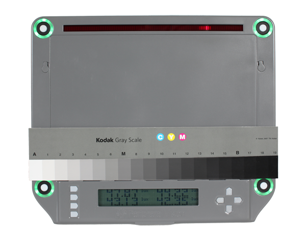 ChartHold_StepWedge Isolight chart holder with Kodak Gray Scale